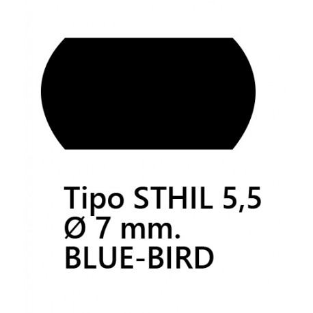 ADAPTADOR "E" 5.5 CUADRADO Ø7MM STH - BLUE BIRD