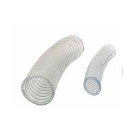 MANGUERA PVC TRANSPARENTE CON ESPIRAL DE ACERO NO TOXICO (PRECIO POR METRO)