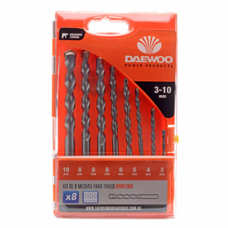 KIT 8 BROCAS TALADRO DAEWOO